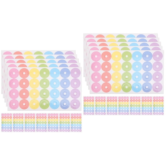 40 Sheets Hole Punch Reinforcement Stickers Decorative Loose-leaf Paper Hole Stickers for DIY