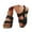 Black, variant on Womens Sandals Platform Wedge Slippers Slip on Shoes Open Toe Cork Chunky Wedges Heels