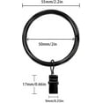 thumbnail image 2 of 20 Pack Rustproof Curtain Rings with Strong Clips, 2 Inch Inner Diameter, 2 of 5