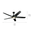 thumbnail image 2 of Ceiling Fan with Light Kit with Transitional Inspirations 13.5 inches Tall By 52 inches Wide-Brushed Nickel Finish Bailey Street Home 147-Bel-4402460, 2 of 10