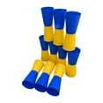 thumbnail image 1 of 10 Pcs Tasses à Rabat Entraînement d'Agilité entraînement Physique Entraînement Intégration Sensorielle Aide Course Navette Tasses Inversées pour Gym Événements Maternelle Rugby, Bleu Jaune, 1 of 10