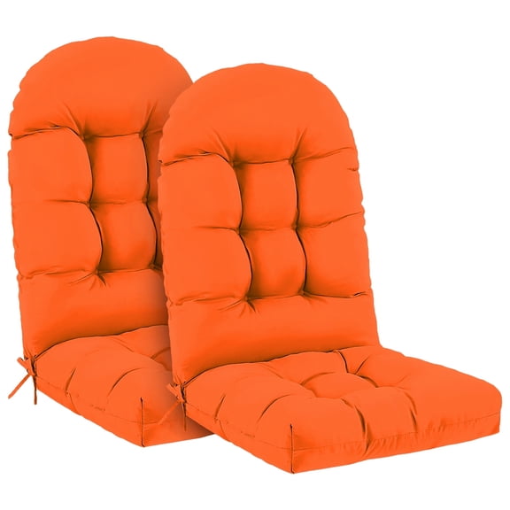 PNP HWJIAJU Knights Adirondack Outdoor Seating Cushions, Rocking Chair Cushion Water Resistant, Fade Resistant, 2 Count Orange