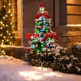thumbnail image 4 of Solar Christmas Tree Outdoor Decor, Waterproof Solar Xmas Decorations Garden Stake Lights, Multi-Color LED Christmas Décor for Outside Landscape Pathway Porch Yard Holiday, 4 of 8