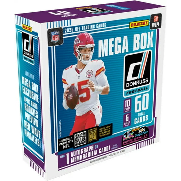 2025 Panini Donruss Football Trading Cards Mega Box