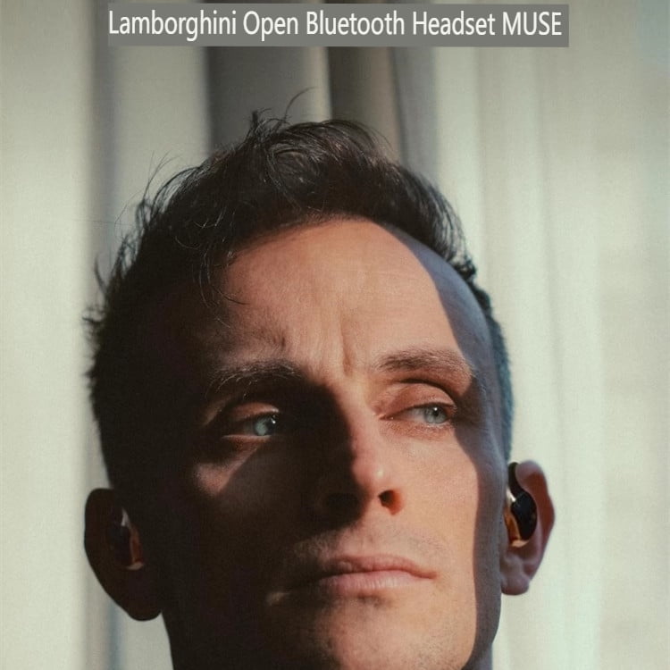 E EYAFA Lamborghini OWS Bluetooth Earbuds with Dual Microphone Intelligent Noise Reduction HiFi Sound Bluetooth Headsets-Black