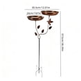 thumbnail image 3 of Comedero y bebedero metálico para pájaros, ideal para jardín o patio. Se instala en el suelo al aire libre y cuenta con una abertura ajustable para que los pájaros se alimenten y se bañen., 3 of 6
