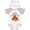 White & Heather w/ Ears, variant on Inktastic Happy Thanksgiving Cute Turkey in Pilgrim Hat Boys or Girls Baby Bodysuit