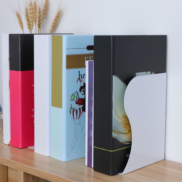unbranded Soportes Metálicos Para Libros Con Ajustable Para Materiales Escolares Y Oficina
