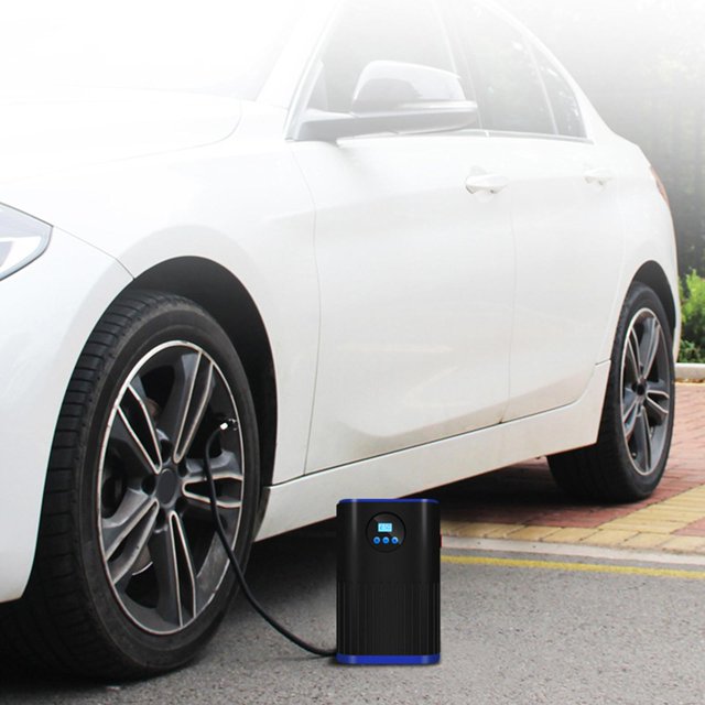 Compresor de aire, infdor de neumáticos, presión de apagado automático eléctrico, 12V CC, linterna LED de , bomba de aire para bicicleta, - Soledad Bomba de aire para neumáticos