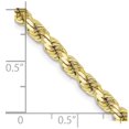 thumbnail image 2 of Auriga Fine Jewelry 10K Yellow Gold 4.25 mm Diamond-cut Rope Chain Necklace for Men 24", 2 of 7