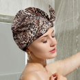 thumbnail image 2 of 2 gorros de ducha de lujo para mujer, reutilizables, impermeables, gorro de ducha para cabello largo, revestimiento impermeable de EVA, con banda elástica ajustable, 2 of 5