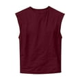 thumbnail image 4 of YUGYXL Mens Sleeveless Shirts Cotton Workout Tank Tops Cut Off Shirts Gym Muscle Loose Fit Tee Red XXL, 4 of 6