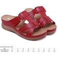 thumbnail image 2 of Zapatillas de suela gruesa para mujer cómodas sandalias de cuña con plataforma hueca y punta abierta, 2 of 9