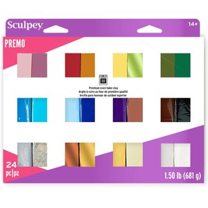 Sculpey Premo Polymer Clay Multipack Sampler, 24 Colors 1 oz