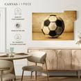 thumbnail image 5 of Elephant Stock Old School Soccer Ball Wall Art - Horizontal Canvas Wall Art - Living Room Wall Decor - Sports Canvas - Yellow And Black Decor - 12" x 8", 5 of 8
