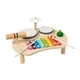 thumbnail image 5 of Juego de instrumentos de juguete, kits de batería para niños con xilófono, tambor, iluminación, mesa musical de madera, instrumento musical para el ho, 5 of 8