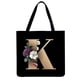 thumbnail image 1 of (K) Bolso Hombro Gran Capacidad Lino Con Flores Y 26 Letras (40*40 CM), 1 of 5