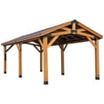 thumbnail image 3 of Backyard Discovery Norwood 24' x 12' Cedar Wood Gazebo, Galvanized Steel Roof, PowerPort, 3 of 12