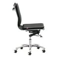 thumbnail image 5 of Lider Plus Armless Office Chair White Office Chair, Modern Style, Plush and durable faux leather fabric, Steel, Indoor Office, 5 of 11