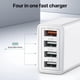 thumbnail image 4 of [Cargador] Paquete de 2 cargadores USB, bloque de carga de pared de 4 puertos, 33 W, 4 of 7