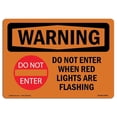 thumbnail image 1 of SignMission OS-WS-A-1824-L-12554 18 x 24 in. OSHA Warning Sign - Do Not Enter When Red with Symbol, 1 of 1