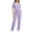 Purple, variant on IUYRTFE Women's V-Neck Short Sleeve Scrub Set with Drawstring Waist and Pockets Medical Uniform Top and Straight Leg Pants