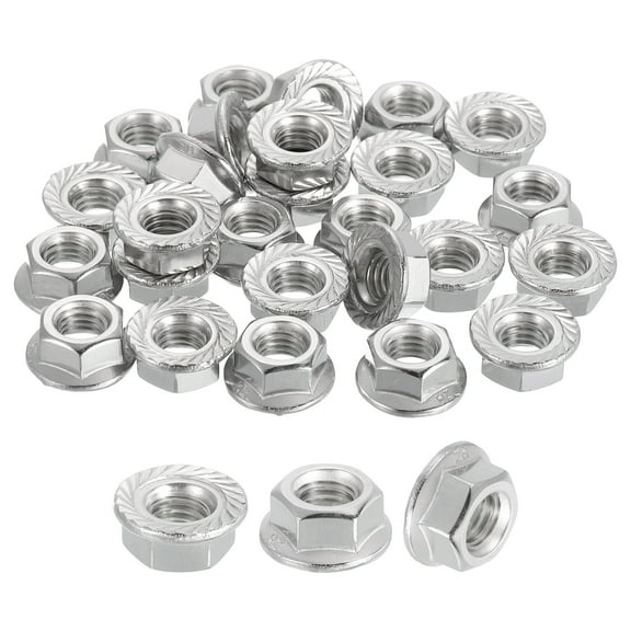 30 Pcs M8x1.25mm Serrated Flange Hex Lock Nuts, 316 Stainless Steel Metric Nut