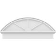 thumbnail image 3 of Ekena Millwork 38"W x 16-3/8"H x 2-3/4"P Segment Arch 3 Spoke Architectural Grade PVC Combination Pediment, 3 of 7
