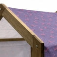 thumbnail image 4 of Flamingo Pet House, Dotted Purple Background with Pink Exotic Birds Girls Design, Outdoor & Indoor Portable Dog Kennel with Pillow and Cover, 5 Sizes, Violet Pink Pale Blue, by Ambesonne, 4 of 4