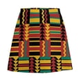 thumbnail image 6 of Kente Vintage Geometric Skirt Retro Rasta Colors Aesthetic Casual Skirts Ladies Vintage Mi, 6 of 7