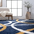 thumbnail image 7 of Uptown Shag Contemporary Shag Thick Navy and Gold Indoor Area Rug, 6.7' x 9', 7 of 7