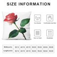 thumbnail image 5 of Autua Rose Green Leaves Romanticism Pillow Case Home Furnishing 1PC 20x20in, 5 of 5