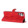 thumbnail image 3 of SaniMore Wallet Case for Samsung Galaxy S23 Ultra 6.8" 2023, PU Leather Embossed Flower Shockproof [Card Slots + Cash Pocket + Removeable Wrist Strap] Kickstand Full Protective Business Shell, Red, 3 of 11
