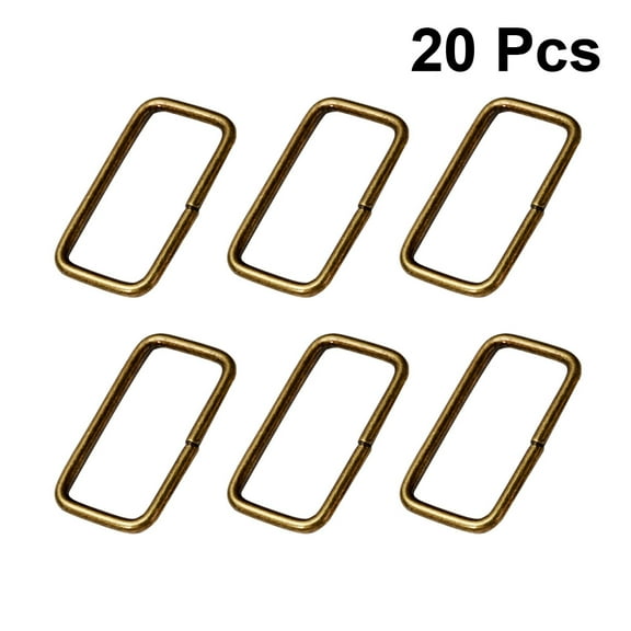 unbranded  20 Pcs Metal Strap Keeper Buckle Rectangle Rings for Bag Making