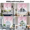 thumbnail image 6 of Swag Curtains Valances for Windows, Pink Cherry Blossom Short Kitchen Window Curtains Over Sink, Watercolor Spring Flowers Cafe Curtains Panel Set Of 2,Rod Pocket, 36 Inches Length, 6 of 8