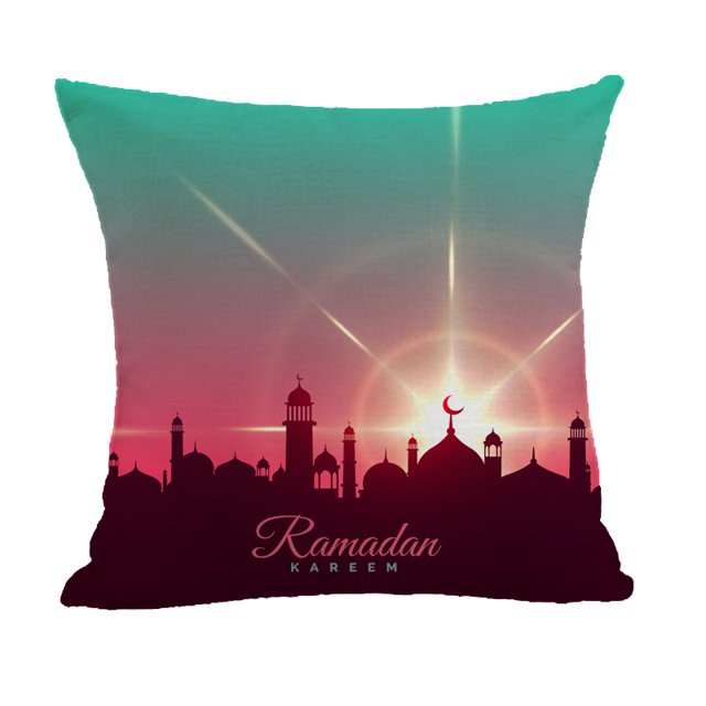 2 PCS Throw Pillow Cover Design Ramadan Festival Pillow Case 18"x18" Mystery 34