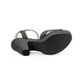 thumbnail image 5 of BLISSFUL STEP Women's Fashion Platform Strap Slingback Chunky Heel Open Toe Sandals Grey 10, 5 of 7