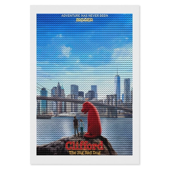 Clifford, el Gran Perro Rojo Kits de Pintura de Diamantes para Adultos 5D DIY Diamond Art Kits Full Drill Diamond Dots para Regalo Decoración de Pared y Relajación Artes de Gemas 20*30cm