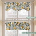 thumbnail image 5 of Yellow Rose Tie Up Valance Curtains for Windows, Kitchen Curtains Window Treatments, Vintage Country Botanical Floral Vines Short Window Shades Valances for Bedroom Bathroom Cafe 42"x18", 5 of 8