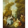 thumbnail image 3 of Nicolas Lancret 12x14 Black Modern Framed Museum Art Print Titled - A Gallant Conversation (Conversation Galante) (1719), 3 of 5