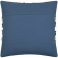 thumbnail image 4 of Hauteloom Shepardsville Decorative Throw Pillow Cover - Sofa Couch Cushion Cover - Boho Farmhouse Lumbar Pillow Cover -%100 Cotton - Dark Blue, Off White - Square 20" x 20", 4 of 5