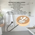 Adhesive Sticky Hooks,Cute Cartoon Animal Wooden Hook Heavy Duty Wall