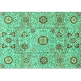 thumbnail image 1 of Ahgly Company Indoor Rectangle Abstract Turquoise Blue Modern Area Rugs, 2' x 4', 1 of 4
