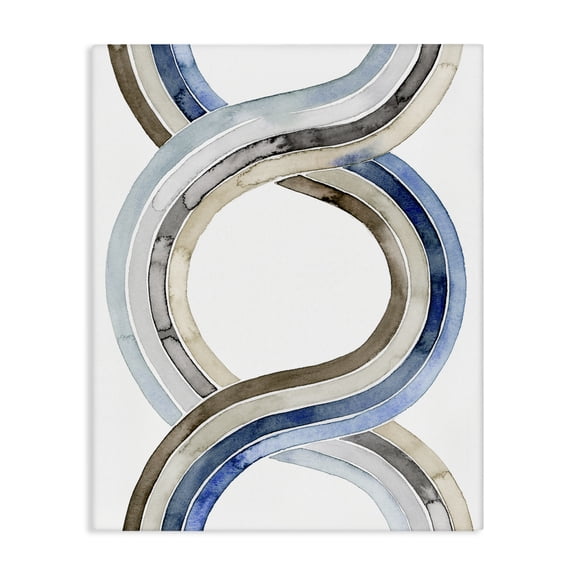 Stupell Industries Modern Modern Two Dimensional Helix Abstract Watercolor Canvas Art, 16 x 20, by Grace Popp