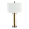thumbnail image 4 of Lumisource Glacier Contemporary/Glam Table Lamp in Gold Metal and Clear Glass with White Linen Shade, 4 of 5
