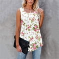 thumbnail image 1 of Camiseta con estampado Floral para mujer, Top Sexy sin mangas, holgado, informal, plisado, 2022, 1 of 5