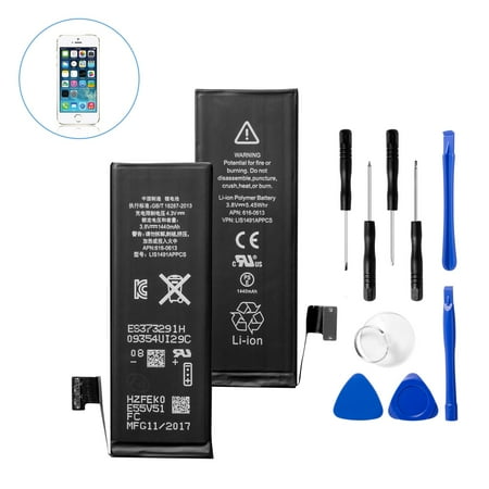 Apple Lion Battery - Insten 3.8V 1440mAh Li-ion Internal Replacement Battery kit for Apple iPhone 5 (with Replace Parts Repair Tool Kit Included)