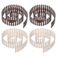 thumbnail image 1 of Uxcell 35" L x 2" H Wood Miniature Mini Fairy Garden Picket Fence, Brown/Natural Color 4 Pack, 1 of 1