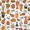 White Peach, variant on Erosebridal Fried Chicken Shower Curtain 72Wx72L for Boys Girls, White Bows Waterproof Bathroom Curtain
