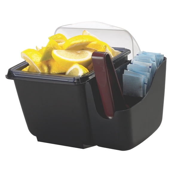San Jamar BD2002CAR Mini Dome 1 Quart Condiment Center with Caddy